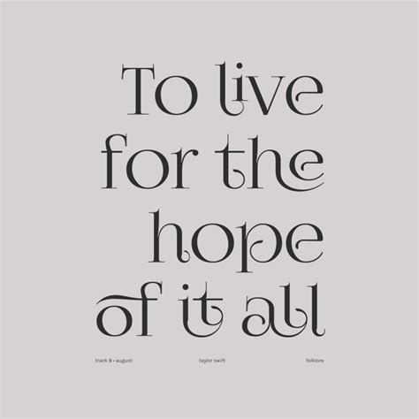 Taylor Swift folklore august lyrics to live for the hope of it all Accessories Greeting Card ...