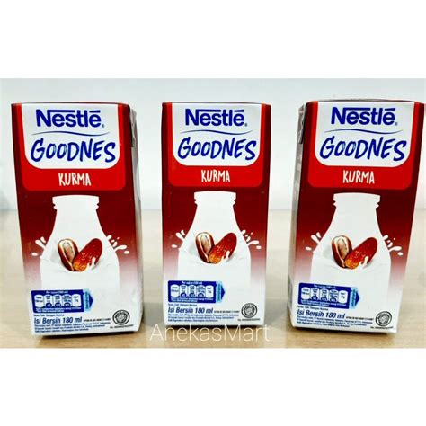 Jual Susu Kurma UHT Nestle Goodness 180 ml (HARGA SATUAN) | Shopee ...