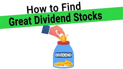 How to Find Great Dividend Stocks - My Personal Dividend Screen & Process - YouTube