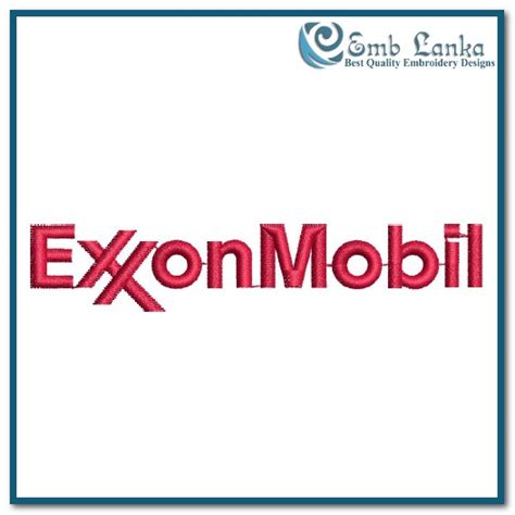 ExxonMobil Logo Embroidery Design | Emblanka.com