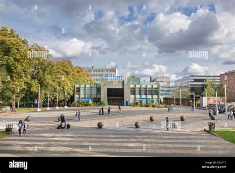 The campus of Coventry University in the shadow of Coventry Cathedral ...