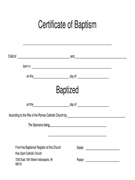 Form Of Baptism – Fill Out And Sign Printable Pdf Template | Signnow Pertaining To Roman ...