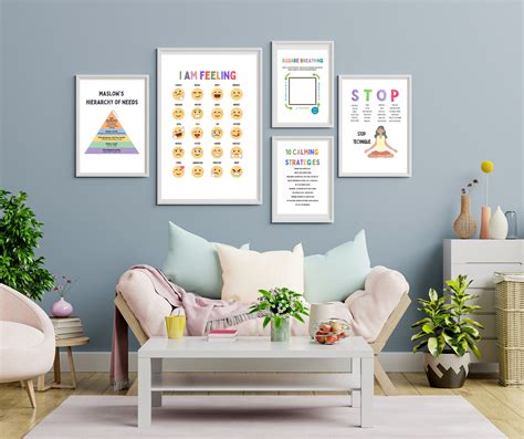 Calm Corner Posters Feelings Wheel-breathing Shapes Calming Strategies ...