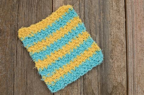 Scrubby Crochet Dishcloth Pattern / Scrubbie Dishcloth Pattern / Striped Dishcloth - Etsy