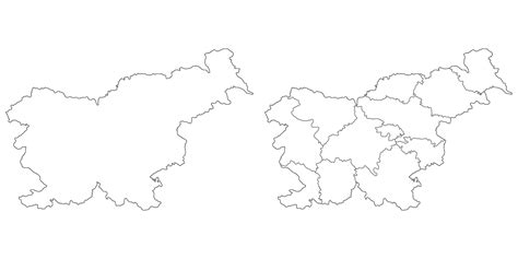 Slovenia map. Map of Slovenia in white set 37380852 Vector Art at Vecteezy