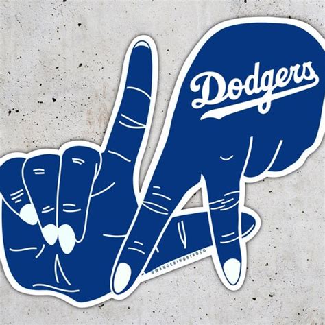 Los Angeles Dodgers Sticker LA Dodgers Sticker Waterproof - Etsy