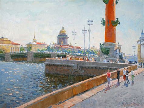 Petropavlovsky Fortress - oil painting on canvas by modern artist for online sale