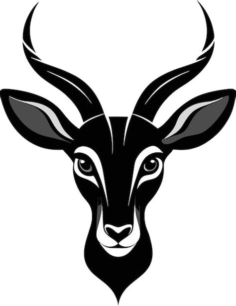 Sleek Antelope Head Silhouette Vector Art Logo for Tees | Premium AI-generated vector