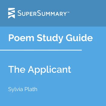 The Applicant Poem Study Guide by SuperSummary | TPT