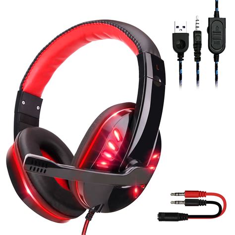 Gaming Headset for PS4, Xbox One, PC Headset with Noise Canceling Mic ...