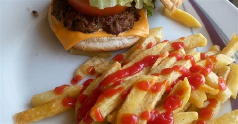 Chips & Burger Recipe by Caroline Mbugua - Cookpad