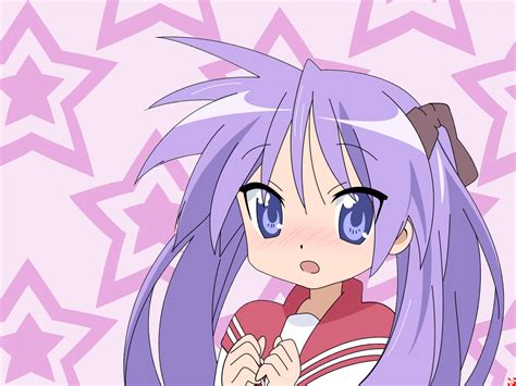 hiiragi kagami lucky star purple hair stars | konachan.com - Konachan.com Anime Wallpapers