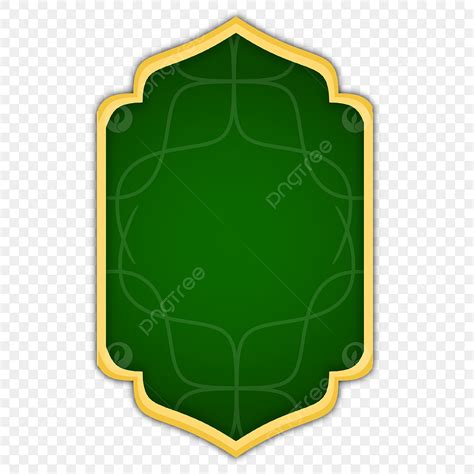 Fresh Greens Clipart Hd PNG, A Fresh Green Gradient Color Islamic Frame ...