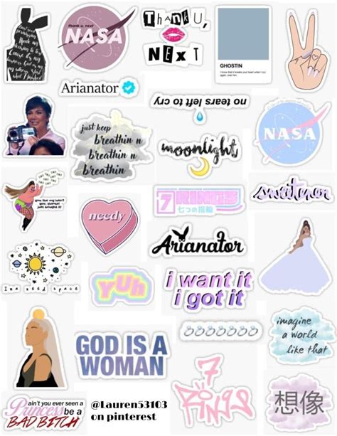 Ariana Grande sticker Stickers, Labels & Tags Paper etna.com.pe