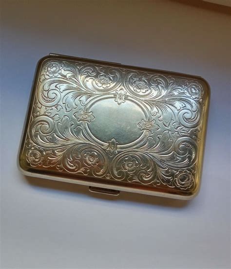 Vintage Metal Carved Cigarette Case Made in Germany - Etsy