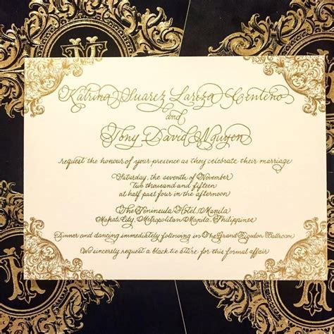 Our Philippine wedding invitation, front and back; up close and ...