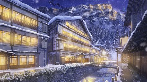 Anime Winter Scenery Wallpapers - Wallpaper Cave