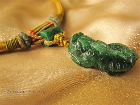 Fortune Jewelry & Healing Beauty : Chinese Tiger Dark Green Carved Jade ...