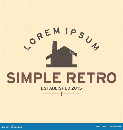 Simple Retro Logo Template stock vector. Illustration of logo - 58249490