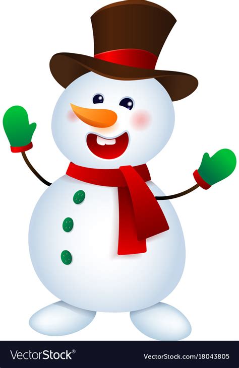 Christmas snowman Royalty Free Vector Image - VectorStock