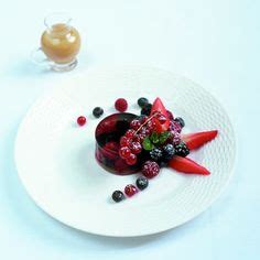 Sweet Wine Jelly with Berries & Honey-Ginger Banana Sauce by Michel Roux Jr (Vin de Constnace ...