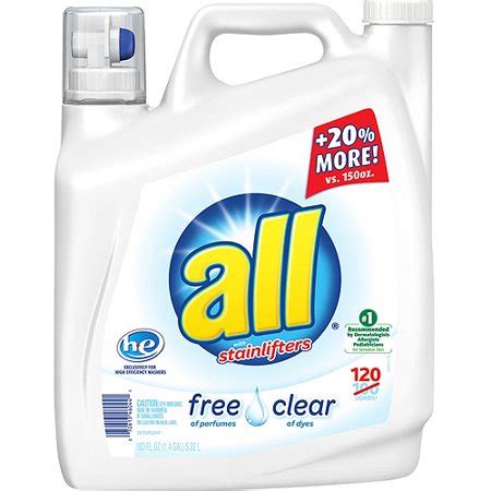 All Free Clear Liquid Laundry Detergent, 180 fl oz - Walmart.com