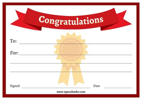 Free Printable Congratulations Certificate Templates [Word, PDF] Students