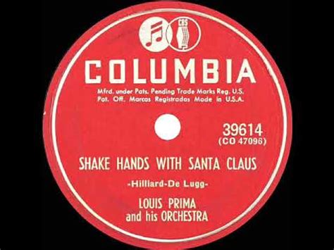 1951 Louis Prima - Shake Hands With Santa Claus - YouTube