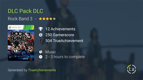 DLC Pack achievements in Rock Band 3