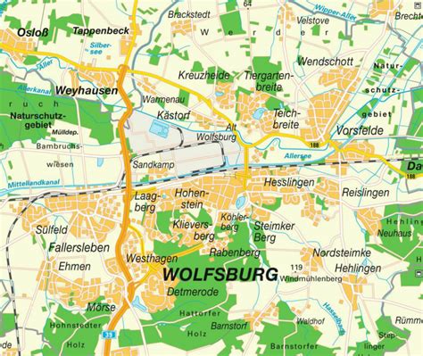 Wolfsburg Map and Wolfsburg Satellite Images