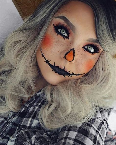 50 Easy Halloween Face Painting Ideas For Adults - Fashion Hombre Halloween 2018, Scarecrow ...