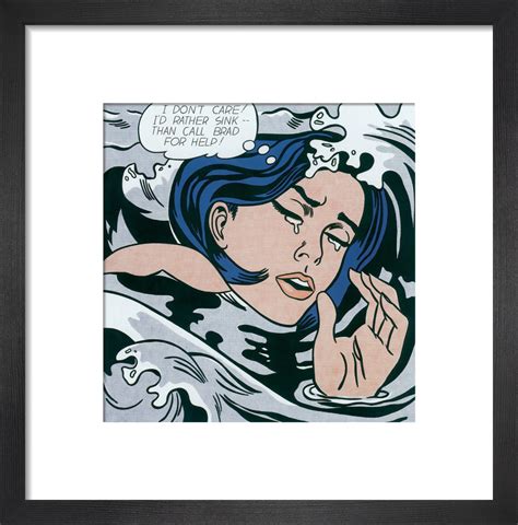 Drowning Girl Art Print by Roy Lichtenstein | King & McGaw