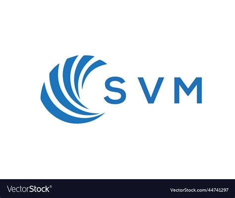 Svm letter logo design on white background Vector Image