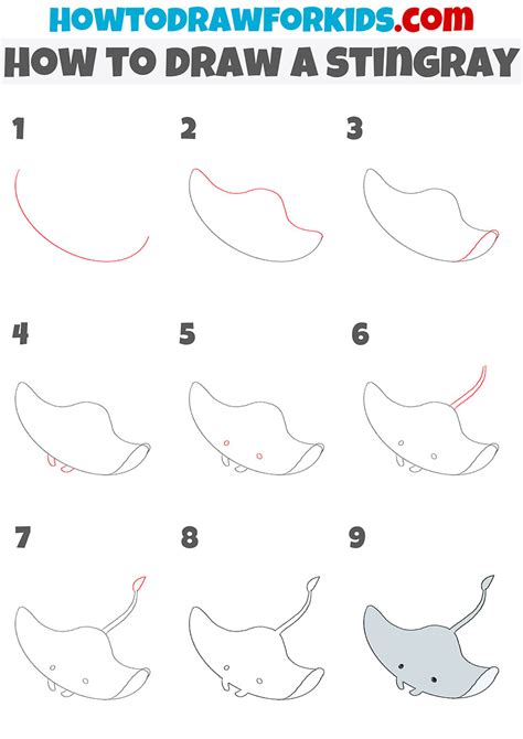 Stingray Easy Drawing How To Draw A Stingray Easy Drawings | Images and Photos finder