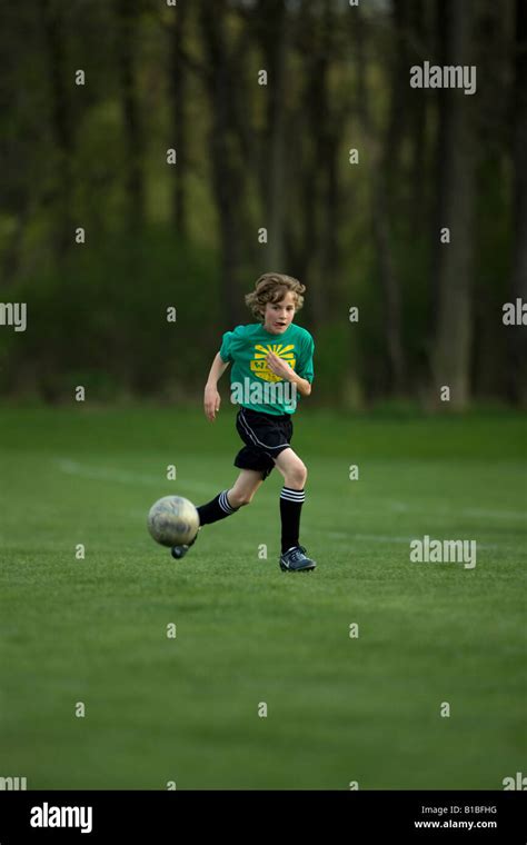 Boy Playing Soccer - USA Stock Photo - Alamy