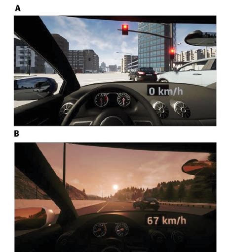 Examples of two scenarios: urban scenario with traffic at daylight (A)... | Download Scientific ...