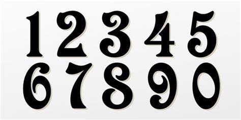 Number fonts, Numbers font, Fancy number fonts