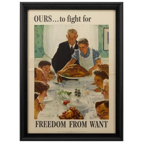 "Four Freedoms" Set of 4 Norman Rockwell World War II Bond Posters, circa 1942 at 1stDibs ...