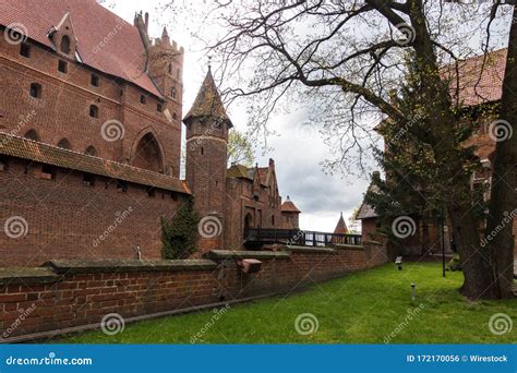 Lawn in the Backyard of Malbork Castle Museum Malbork in Poland Stock ...