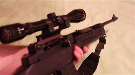 Ruger Mini 14 with Side Mounted Scope - YouTube