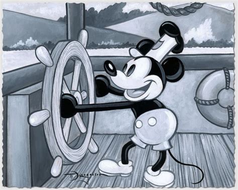 Willie at the Helm Mickey Mouse Steamboat Willie Giclee on Paper by Tim ...