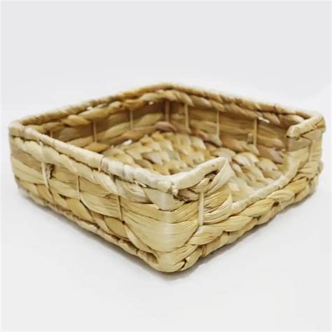 Water Hyacinth Basket Weaving Tray Woven Basket tray for Bathroom Organizing High Quality ...