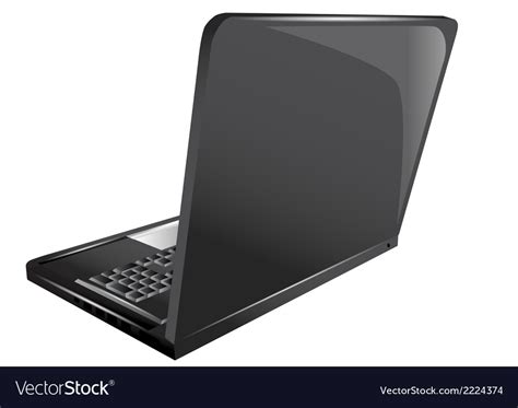 Back laptop Royalty Free Vector Image - VectorStock