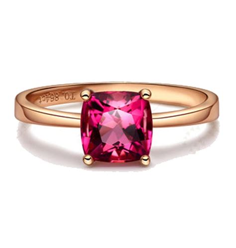 1 Carat Pink Sapphire Solitaire Gemstone Engagement Ring in Rose Gold - JeenJewels