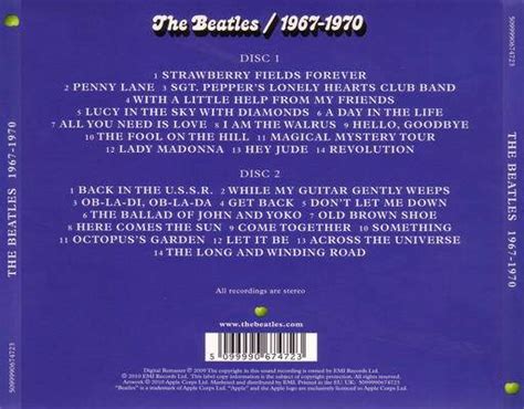 jfn Beatles Music & Memories: Beatles Red & Blue Greatest Hits ...