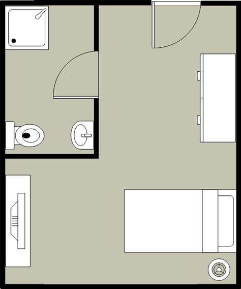 Single Bedroom Layout | Bedroom Template