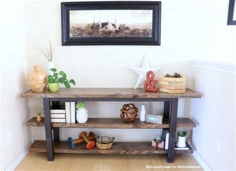 Easy DIY Rustic Console Table - KnockOffDecor.com