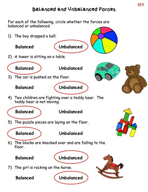 Unbalanced Forces Worksheet