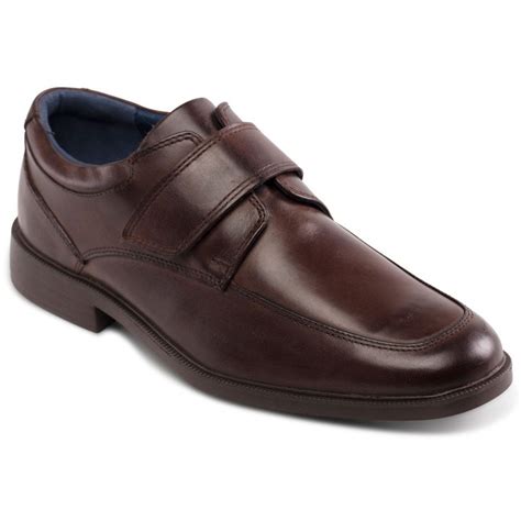 Padders Mens Brent Brown Velcro Shoes