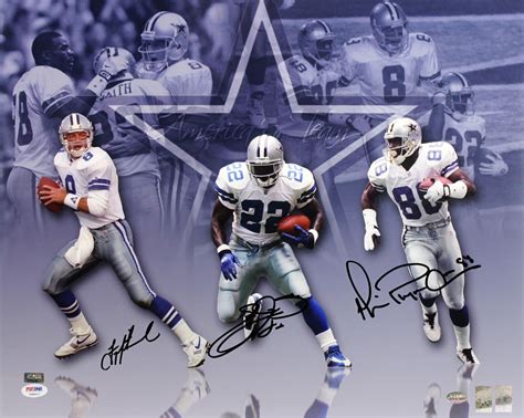 Lot Detail - Cowboys Triplets: Emmitt Smith, Troy Aikman & Michael ...